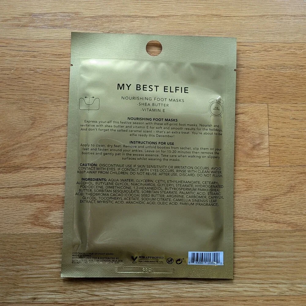 ❤️ Holler and Glow Foot Mask Holiday Theme Shea Butter Korea  NEW